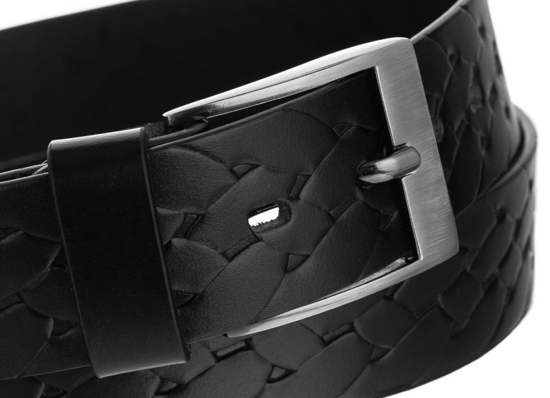 skórzany pasek męski do garnituru klamra - rovicky