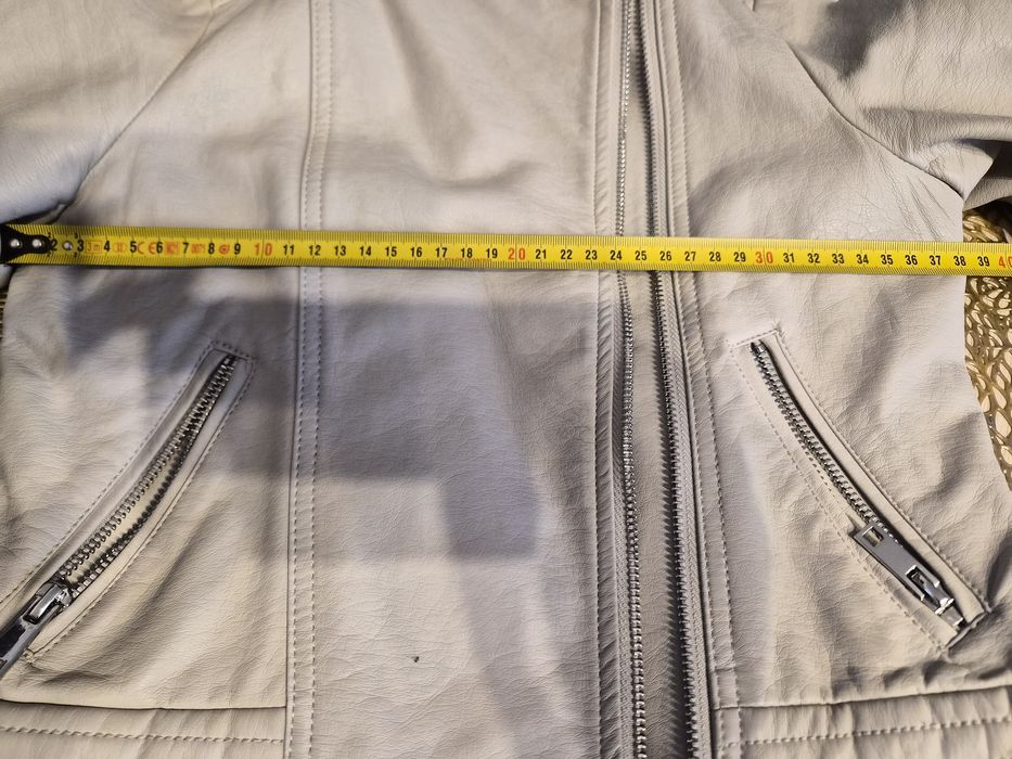 beżowa dziewczęca ramoneska; 146cm