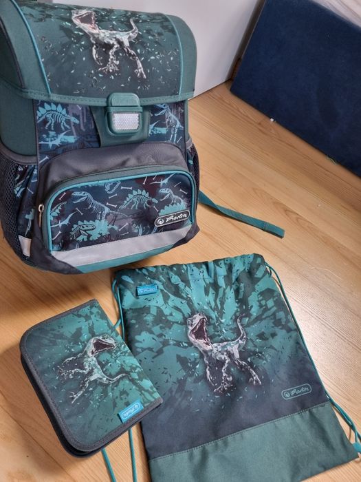 Tornister szkolny Loop Green Rex dinozaur HERLITZ KL.1-3