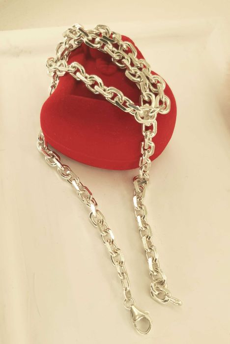 Srebrny łańcuszek Ankier 36g pr. 925