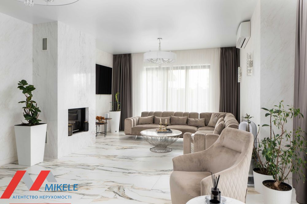 Сучасний новий будинок 2024р 320м2 діл 19сот с. Щасливе