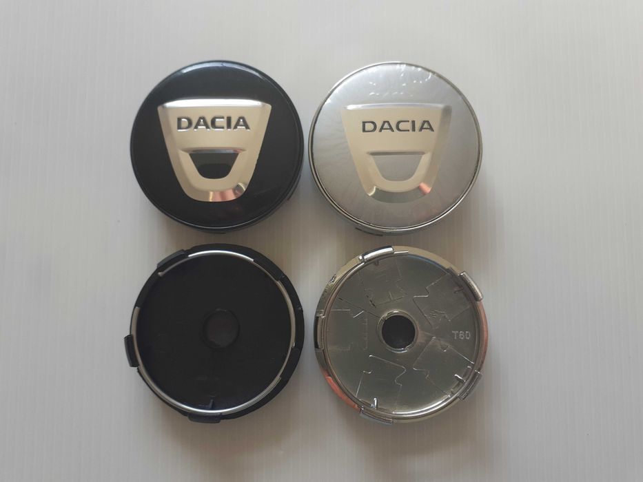 Centros/tampas de jante completos Dacia com 56 e 60 mm