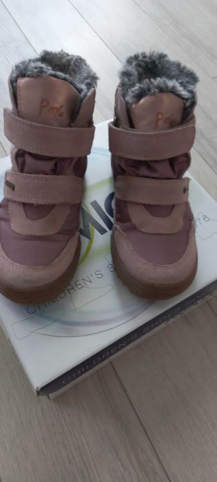 PRIMIGI, skórzane botki zimowe dziewczęce rozmiar 27