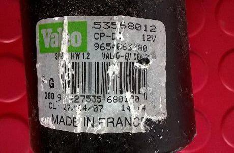 Motor Limpa Vidros Frente 9654063280 - CITROËN C4 PICASSO I Veículo multiuso