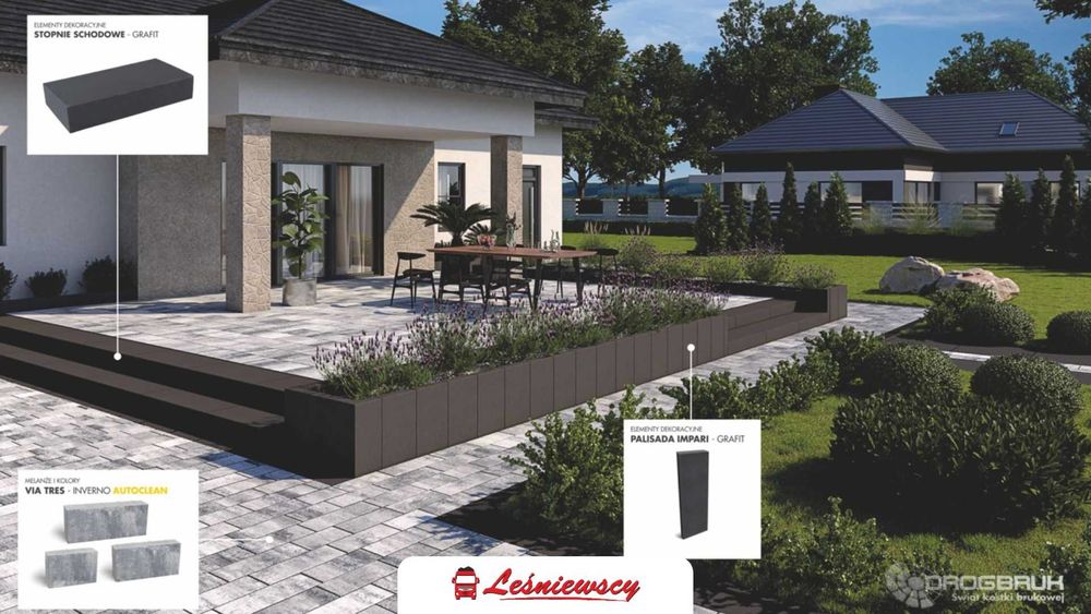 Płyta tarasowa chodnikowa Drogbruk-Verona 60x30cm nowoczesna