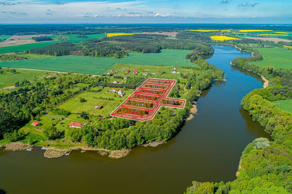Garbicz działka nad jeziorem