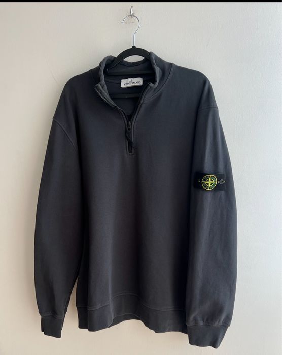 Stone Island Half-Zip Sweatshirt / Bluza Stojka - Dark Grey / Anthracite