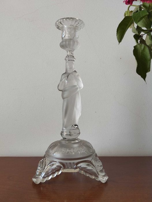 Castiçal Sagrado Coração 1960's Val Saint Lambert