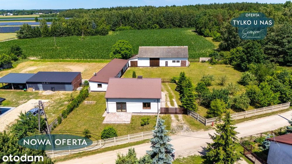 Dom po generalnym remoncie + 2 budynki gospodarcze
