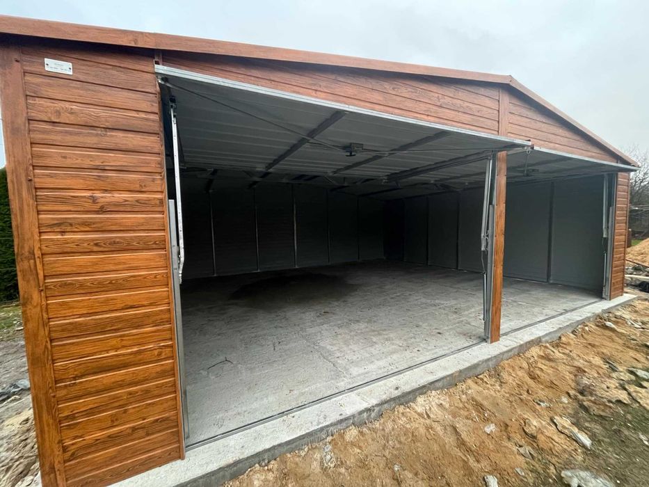 Garaż Blaszany 7x5 Kolor Poziomy Panel
