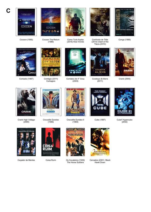 DVDs com filmes e conteúdos diversos – coleção organizada