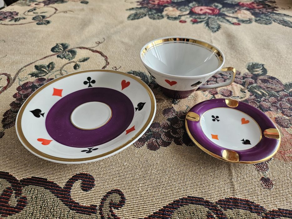 Komplet porcelanowy brydżowy Chodzież