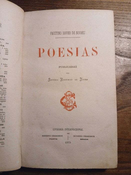 Faustino Xavier de Novaes, Poesias (1879)