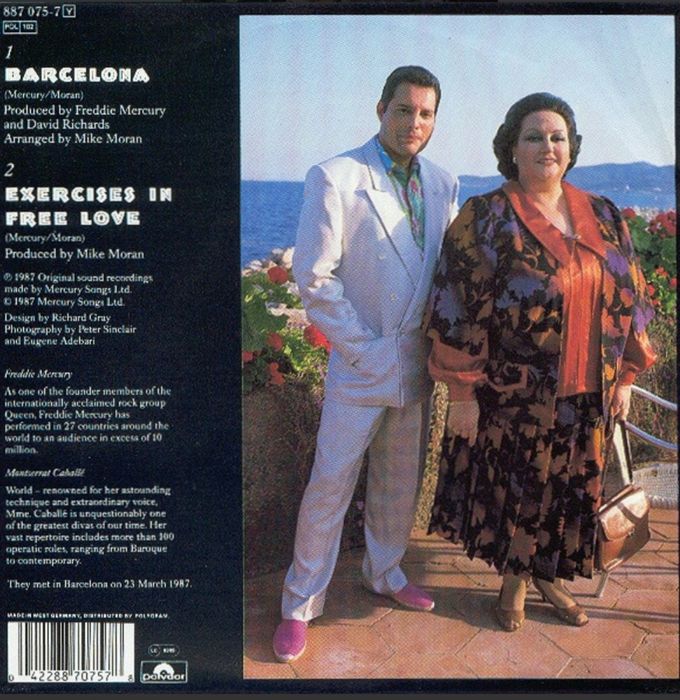 Single Vinil antigo Freddie Mercury & Montserrat Caballé ‎– Barcelona