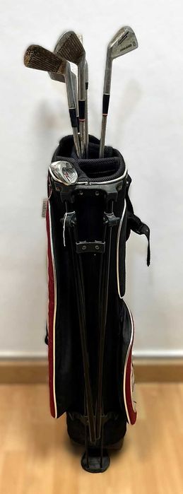 Saco de Golf antigo, com tacos