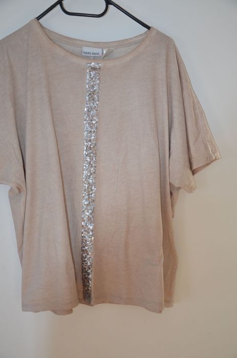 Laura Kent beżowy t-shirt r. 48/50