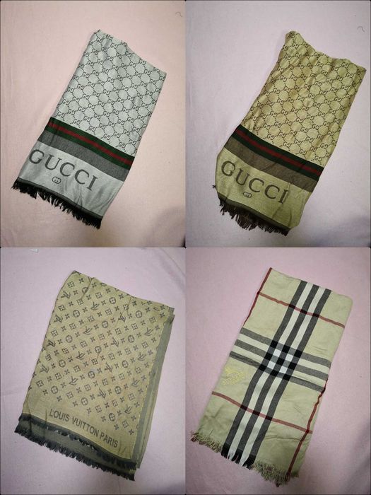 Szal Louis Vuitton Gucci Burberry nowość bawełna zima
