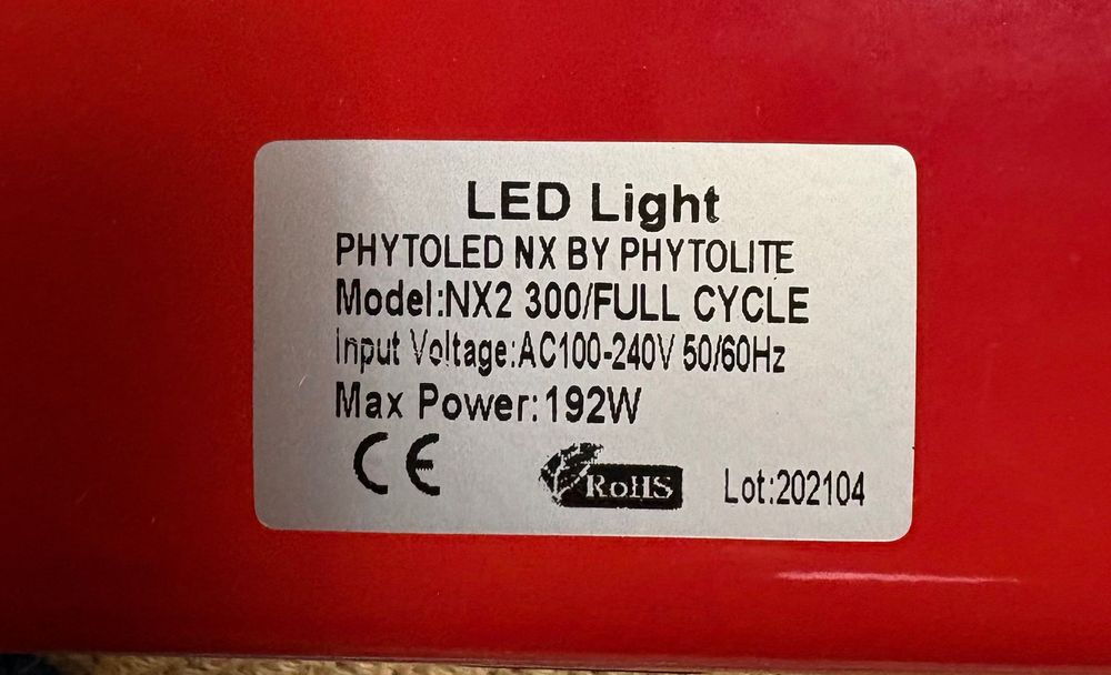 Luz led cultivo interior