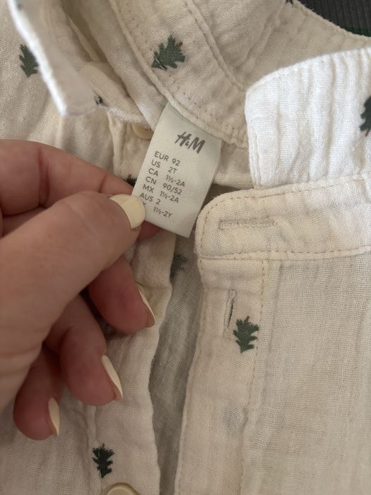 Koszula niemowlęca H&M choinki