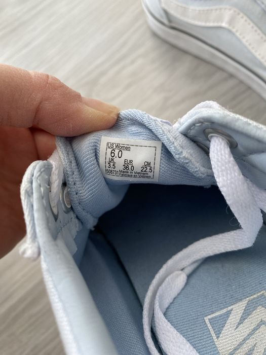 Vans tenisówki trampki 36 22,5 cm baby blue niebieskie