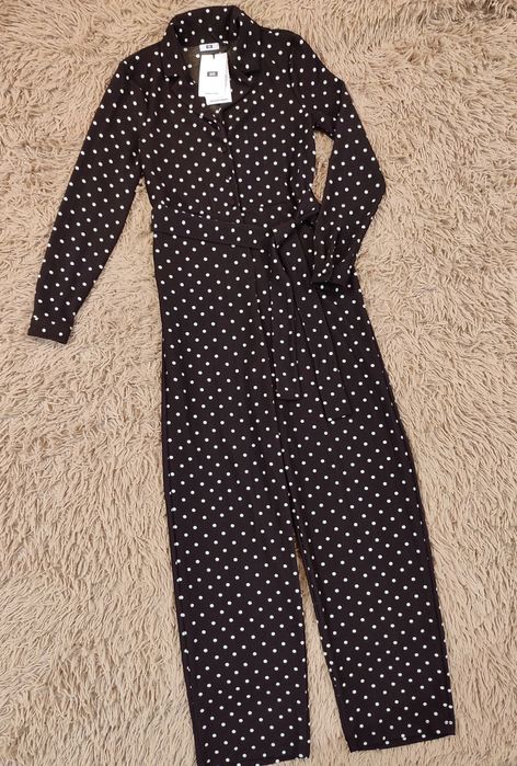 Коричневый комбинезон в горошек ШЕ xs