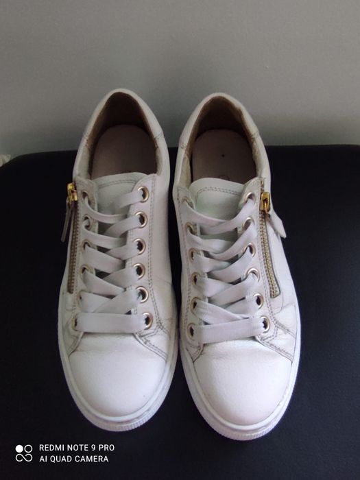 Gabor białe skórzane buty sneakersy damskie