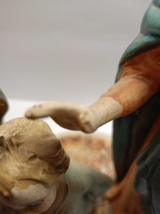 Wielka figura Capodimonte Matka Boska parcelana-