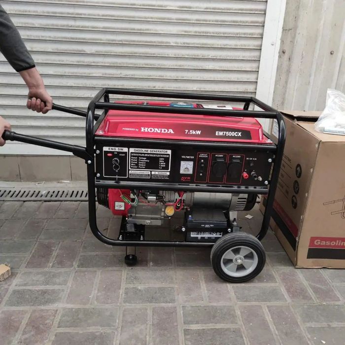 Генератор 7500 7,5кВт 80кг Медь Хонда Новый Форсированный Двигатель: 6 ...