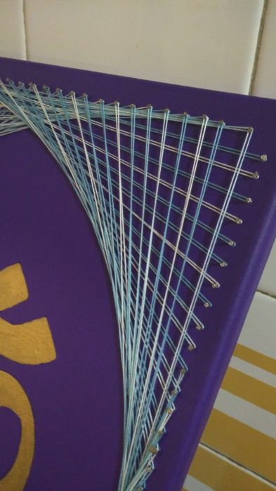 Quadros com  símbolos e decoração a stringart64739325033474123