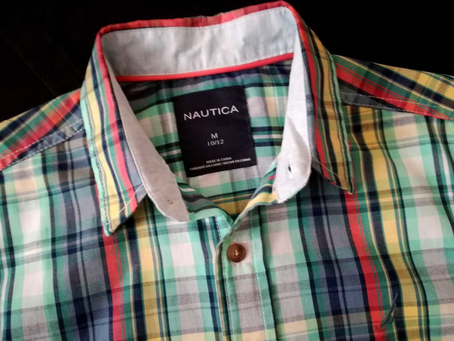 NAUTICA koszula z krótkim rękawem r.140 KRATA j.NOWA