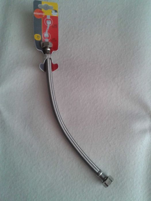 BICHA-TUBO de água p.conexão, flexível aço inox  NOVA +oferta