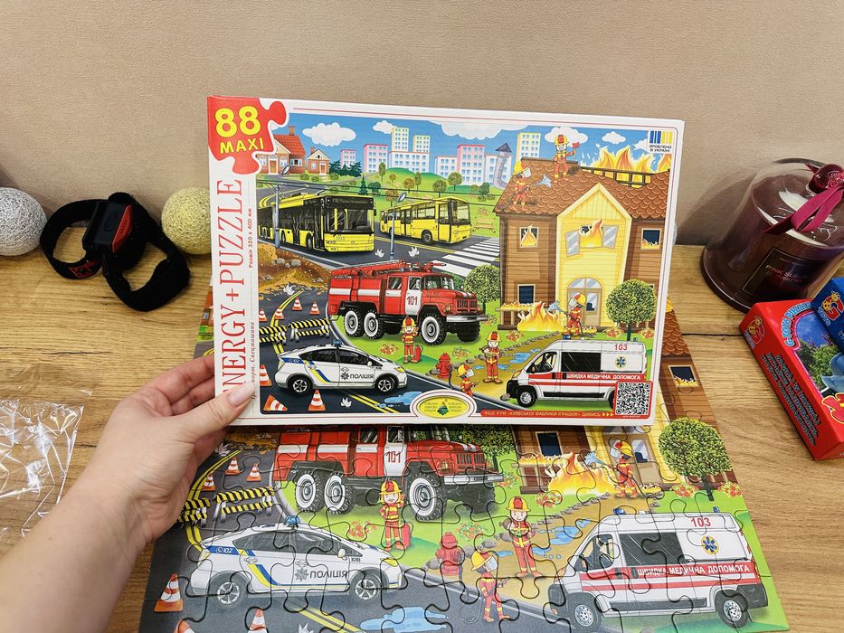 Дитячі Пазли "Транспорт" Спецмашини 88 елементів