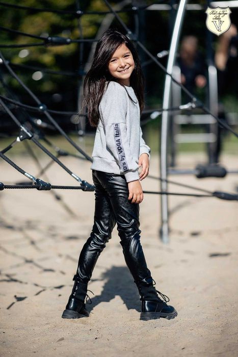 Swetr szary dla dziewczynki Kids by voga nowy 122-128