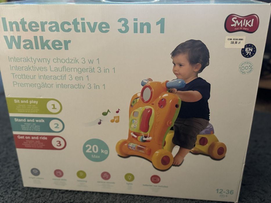 Interaktywny jeździk 3w1 Smiki