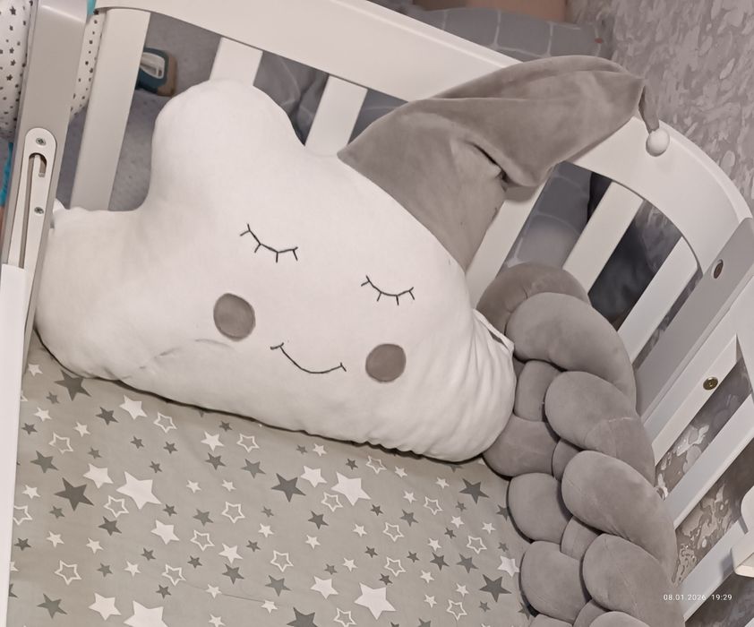 Продам набір в колиску,коса+хмаринка!!!