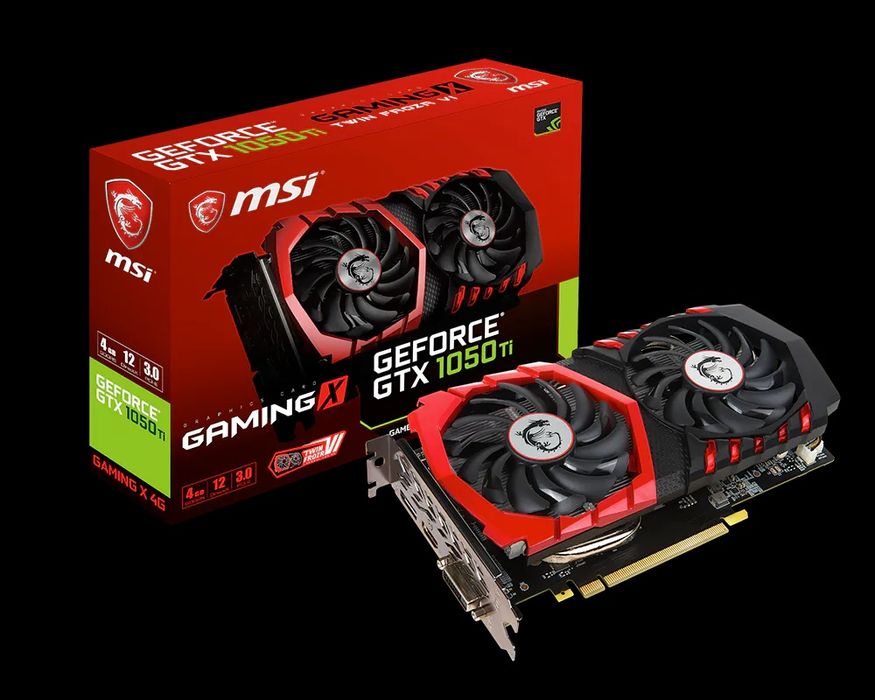 MSI GeForce GTX 1050 Ti Gaming 4G 4GB GDDR5 DVI HDMI PCIe x16