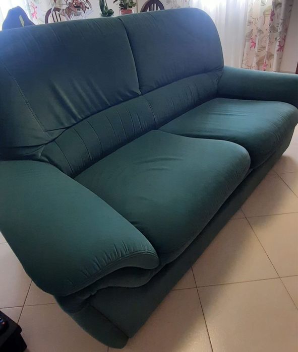 Sofá-cama verde escuro