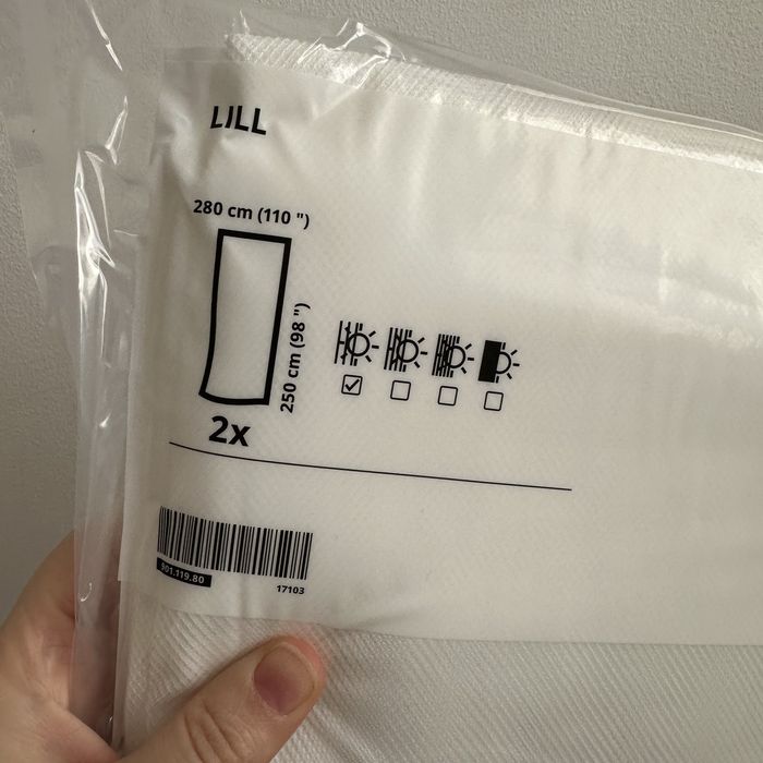 Тюль Lill ikea 2шт в упаковке в наличии
