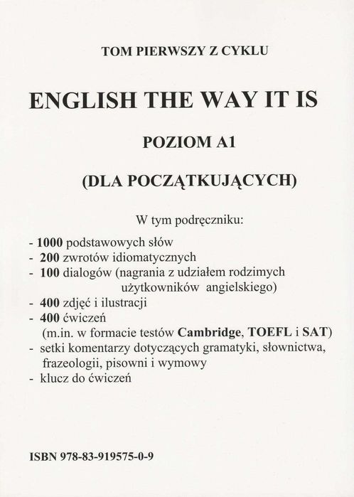 English The Way It Is