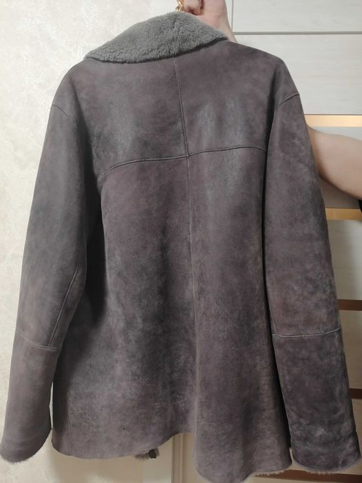 Зимова шкіряна дублянка розмір 52-54