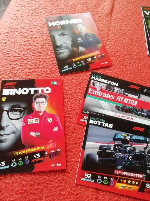Karty Attax F1 2021 kolekcja 70 kart. Poniżej uwaga!