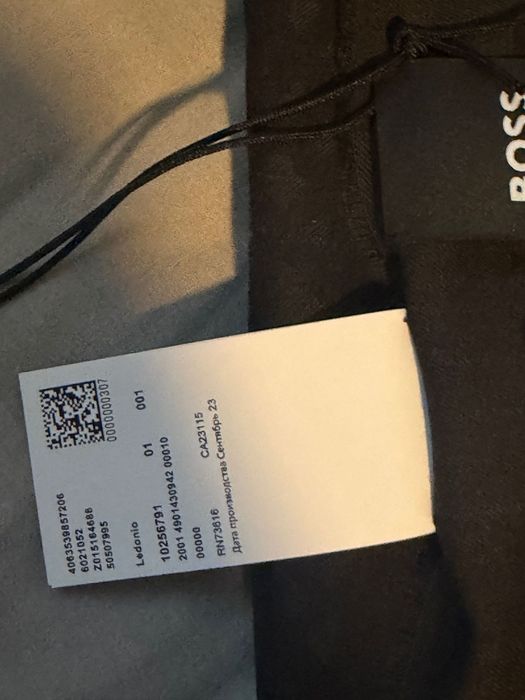 Szal Boss Hugo Boss czarny bawełna + wełna
