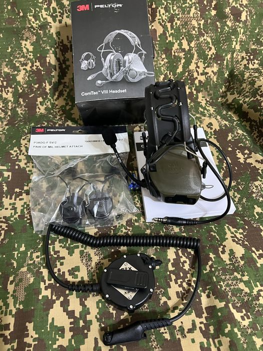 Активні тактичні навушники 3M PELTOR ComTac VIII з гарнітурою + РТТ…