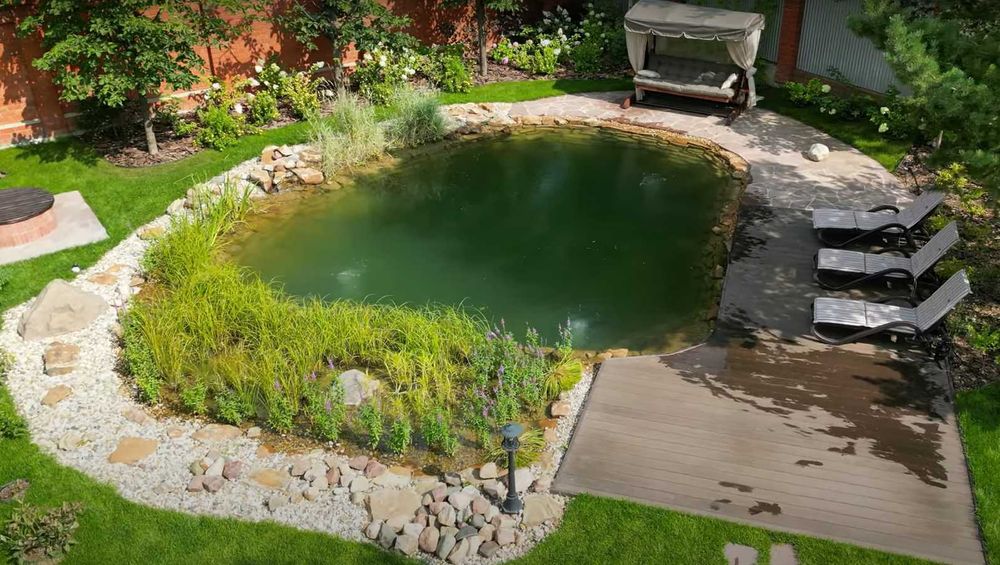 Строительство водоемов,садовые пруды,водопады,каскады, биоплато.