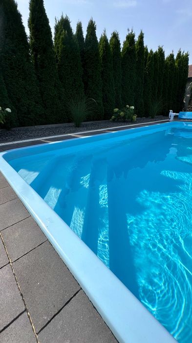 Basen ogrodowy z laminatu 7,0x3,2x1,55 basen poliestrowy  PODSTAWOWY