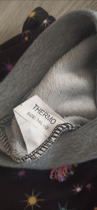 Legginsy ocieplane na misiu dziewczęce 146/152
