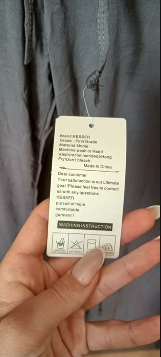 Szare przewiewne spodnie szerokie - nowe XL