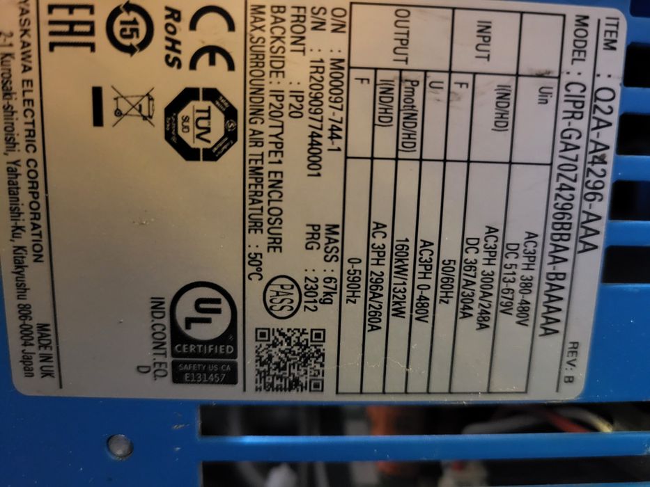 Falownik Omron od 55 do  160 kW Nowy Okazja