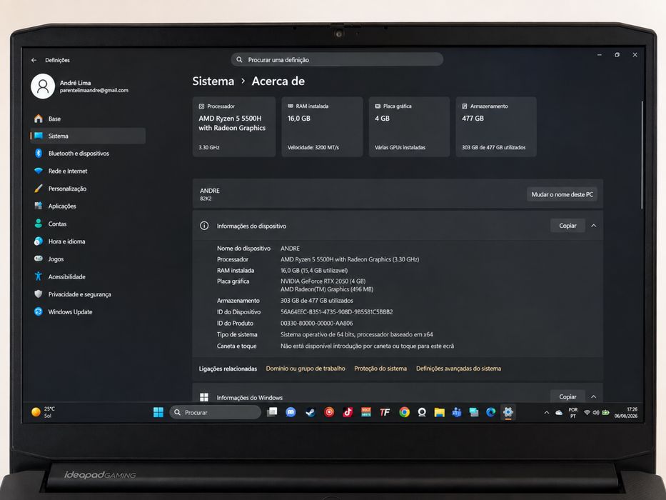 Lenovo idealpad gaming 3 - NEGOCIAVEL