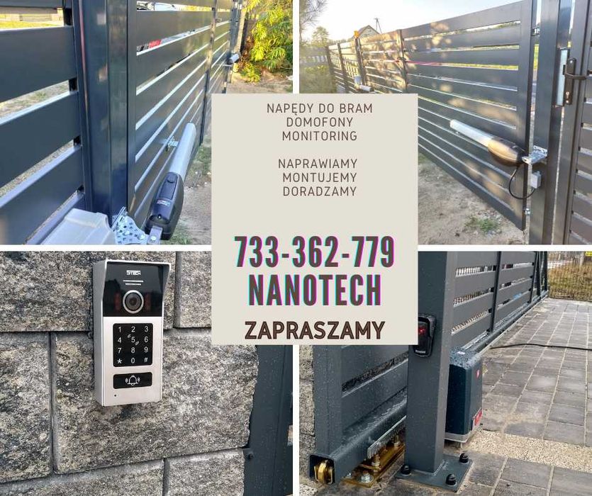 Montaż napędów do bram, domofony, automatyka bramowa, napędy do bram